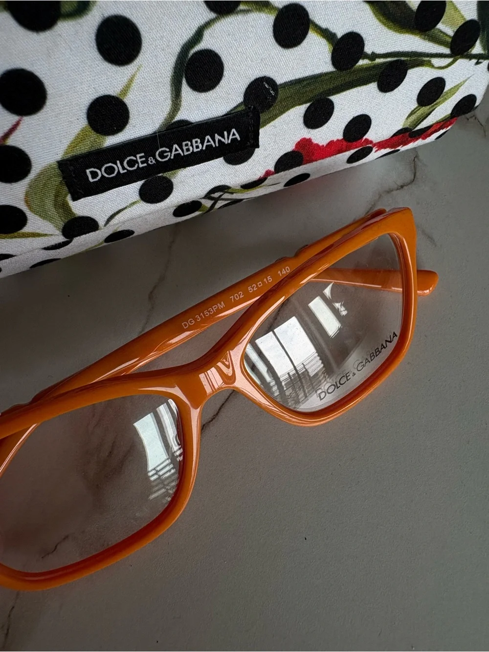 Dolce & Gabbana Eyeglasses DG 3153PM 702 Orange 52-15-140